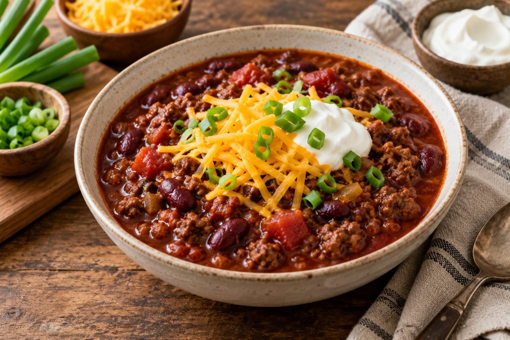 Game-Day Beef and Bean Chili